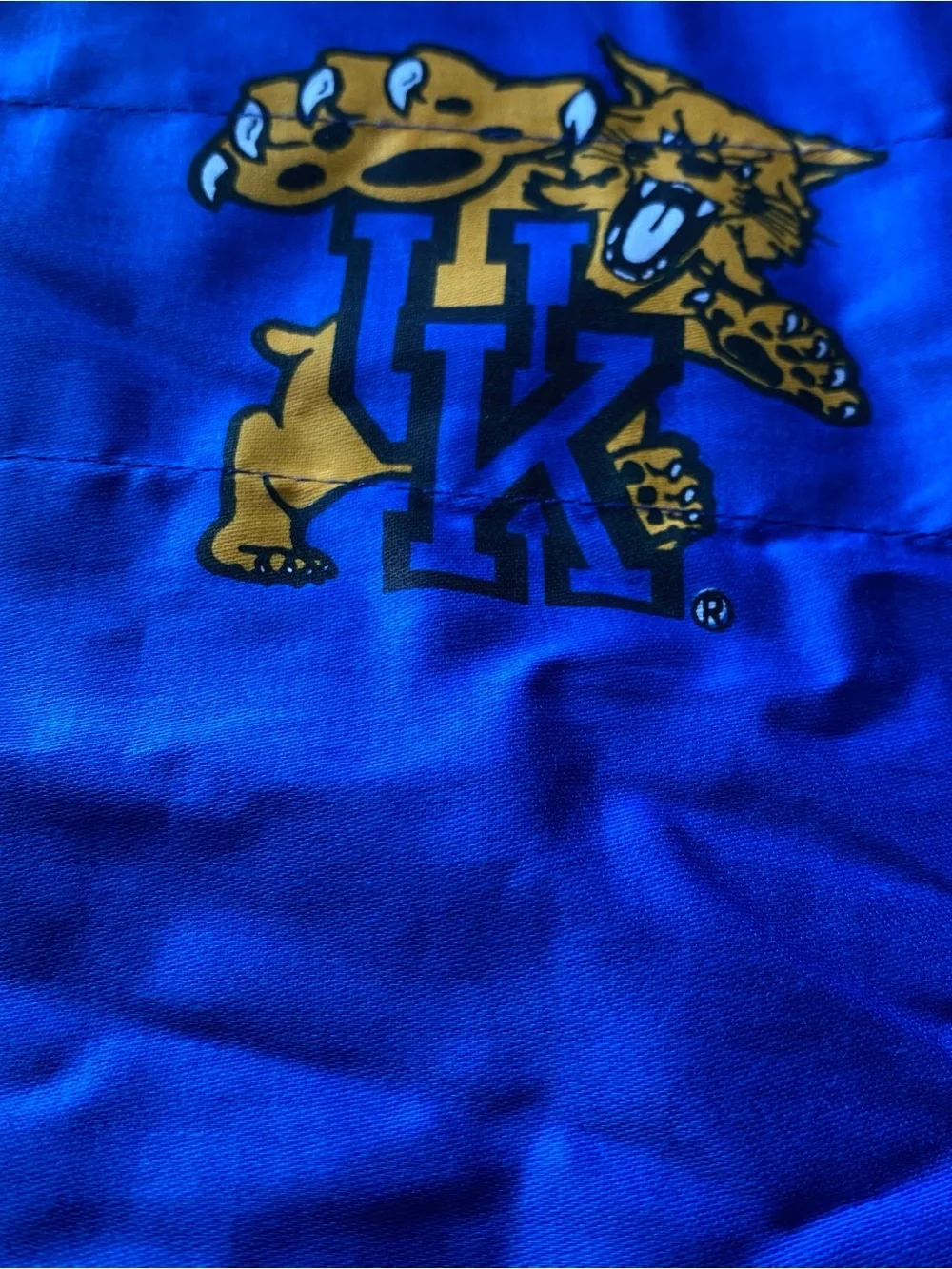 University of Kentucky Window Valance Blue with UK Logos 84”x15”